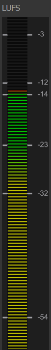 Screenshot of the Loudness Meter visualization in the Broadcast Processor.