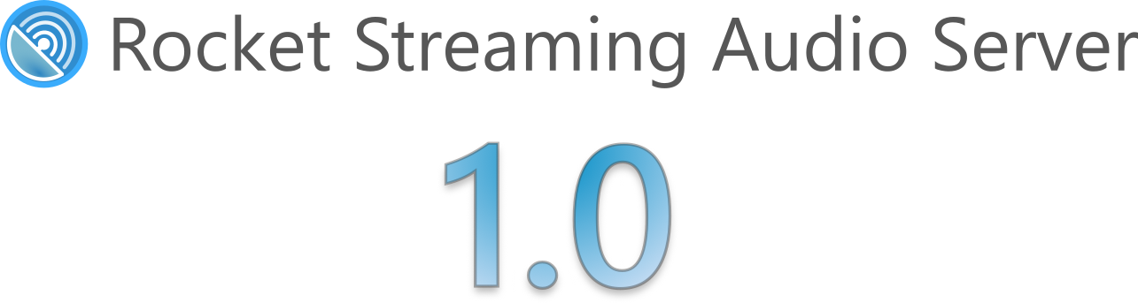 RSAS 1.0 Banner - Rocket Streaming Audio Server Logo.